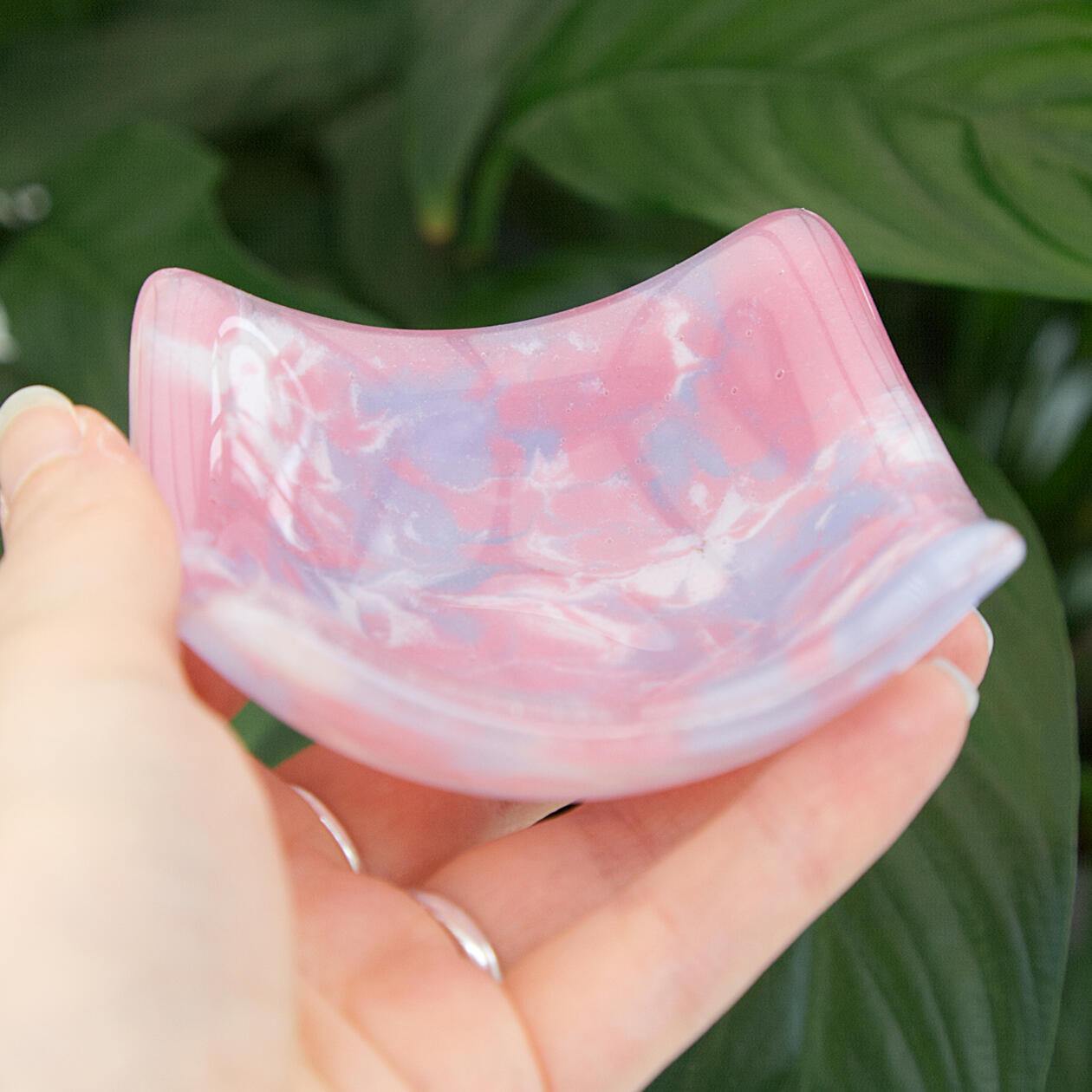 Pink Marbled Dish