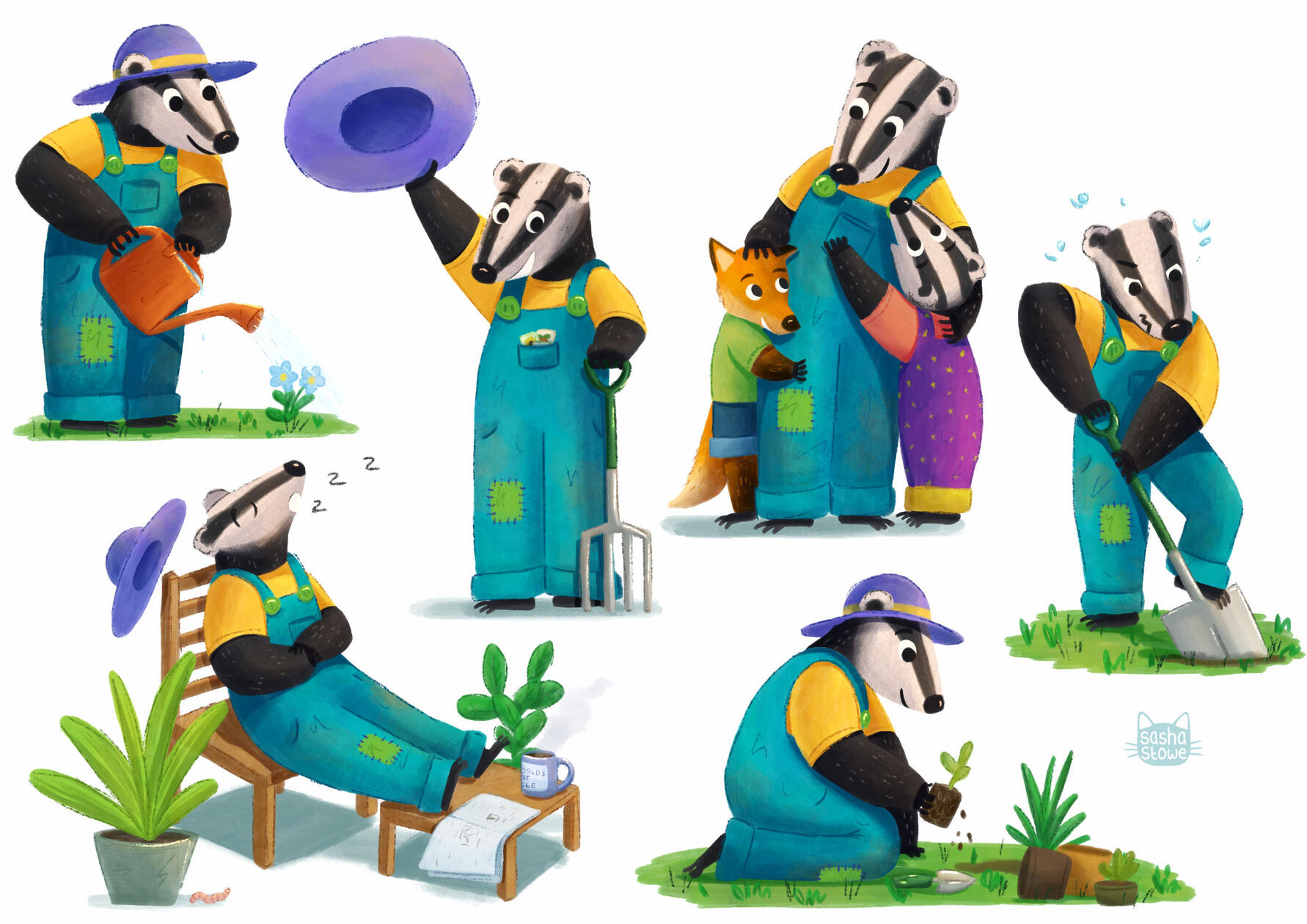 Oswald the Gardening Badger